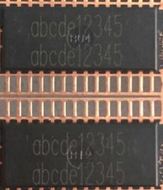 the font character marking on IC chip